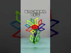 Χρωματιστά λουλούδια Μαγνητικά Γεωμετρικά πλακάκια Μαγνητικά δομικά μπλοκ για 3χρονα