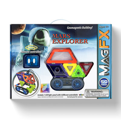 Mars Explorer Μαγνητικό σύνολο μπλοκ για 5+ χρόνια, Μαγνητικό σύνολο πτερύγων